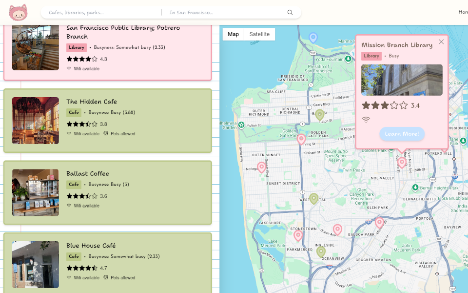 An app focused on discovering third spaces